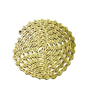 Cadenas de velocidad variable para bicicleta de montaña <span class=keywords><strong>MTB</strong></span>, 9 S, 1/2x1, 1/128 pulgadas, chapado completo, antipolvo, <span class=keywords><strong>cadena</strong></span> de bicicleta de montaña de 9 velocidades - Product Image 1