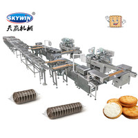 Machine à emballer sur le bord de sandwich automatique de biscuit pour le système d'emballage d'empileur de biscuit de sandwich