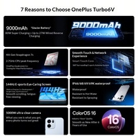 Nouveau smartphone 5G OnePlus Turbo 6V AMOLED 144Hz avec processeur Qualcomm Octa Core Android