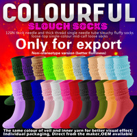 Chaussettes longues moelleuses confortables d'hiver avec logo personnalisé Bas Scrunch colorés Chaussettes épaisses et souples Vente en gros