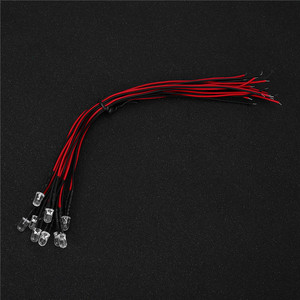 Đèn LED Siêu Sáng UV Màu Cam 3V Màu Đỏ 3Mm Có Dây Nối Sẵn Nước Trong Suốt 10Mm Đèn Điốt Dây Cáp Điều Khiển Từ Xa 20Cm - Product Image 1