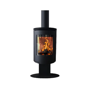 Chimenea Suspendida Cilíndrica Negra de Diseño Contemporáneo de Alta Gama JK, Personalizable, para Uso en Interiores en Villas y Hoteles - Product Image 6