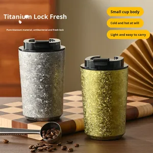 แก้วน้ำและกาแฟแบบพกพาสำหรับเดินทางกลางแจ้ง ผลิตจากไทเทเนียมแท้ พร้อมฉนวนสุญญากาศ เก็บความร้อนได้นาน 6-12 ชั่วโมง - Product Image 4