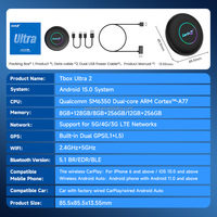 Carlink Kit Android 15 System Sm6350 Wireless Carplay Adaptor Android Auto Car Tv Adapter 128gb Ai Box for apple youtube