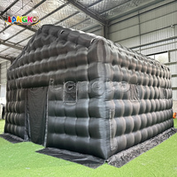 Tentes gonflables noires portables pour événements de nuit avec éclairage à prix abordable