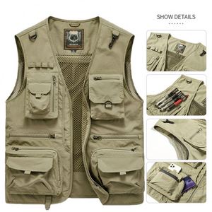 Chaleco Táctico Transpirable de Secado Rápido para Hombre, Ropa Exterior con Múltiples Bolsillos, Chaleco Práctico para Fotografía, Pesca y Senderismo - Product Image 2