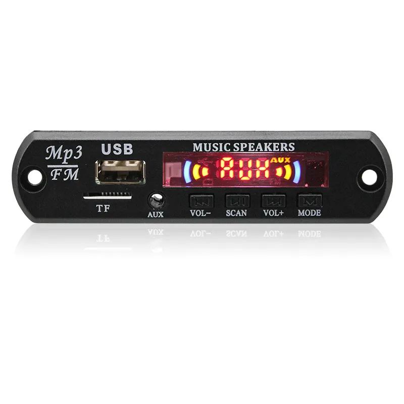 VIRE Pemutar MP3 Bluetooth, Papan Pendekode WMA, Modul Audio AUX 12V, USB TF Bebas Genggam untuk Mobil