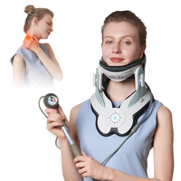 Attelle de traction cervicale gonflable certifiée ALPHAY pour physiothérapie, décompression vertébrale, soins de santé, en cuir PU et coton JQAH-8