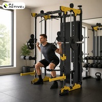 Machine Smith multifonctionnelle pour la maison, équipement d'entraînement fonctionnel avec croisement de câbles pour la musculation