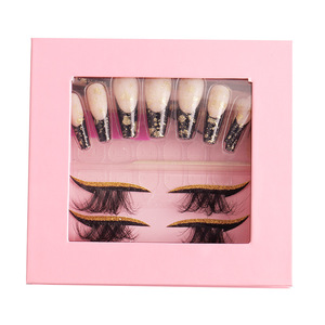 <span class=keywords><strong>Faux</strong></span> <span class=keywords><strong>Ongles</strong></span>, <span class=keywords><strong>Cils</strong></span> Entiers et Kit de Luxe d'<span class=keywords><strong>Ongles</strong></span> à Presser avec <span class=keywords><strong>Colle</strong></span> – Vente en Gros, Remise de Noël, 3 Paires 8D - Product Image 6