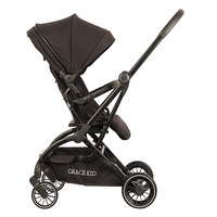 Poussette bébé en alliage d'aluminium de haute qualité, siège rotatif à 360°, dossier réglable mécaniquement, pliable, capacité de charge de 20 kg