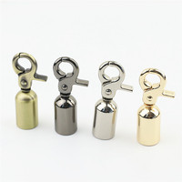 Fermoirs en alliage de zinc pour bijoux, accessoires de quincaillerie pour bagages et sacs à main, crochets pivotants et clips pour sacs, finition or clair brossé antique