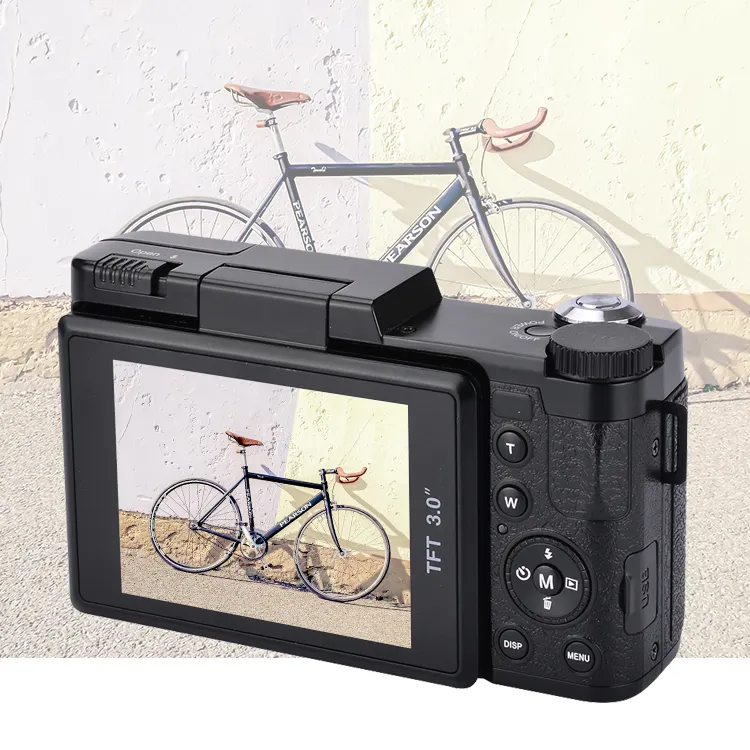 3 인치 레트로 카메라 비디오 + 카메라 카메라 사진 카메라 전문 2.7K 비디오 캠코더