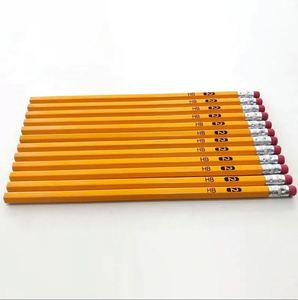 Ensemble de crayons hexagonaux en bois pour enfants, personnalisés, écologiques, avec gomme, au prix d'usine le plus bas - Product Image 4