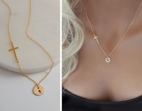 Collier semi-colon en métal tendance, sensibilisation à la santé, prévention du suicide, dépression pour femmes, collier croix, collier semi-colon