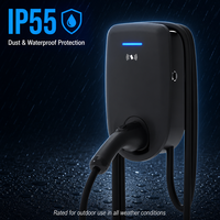 Nouvelle borne de recharge murale pour véhicules électriques de type 2, 7 kW, 32 A, AC, certifiée CE, boîtier en plastique noir, avec garantie de 2 ans, pour une utilisation à domicile et en extérieur