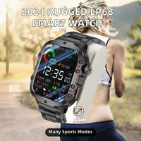 Montre connectée sportive robuste 2024 LP68, alarme, chronomètre, bracelet en acier inoxydable, résistance à l'eau 3BAR, Android, GPS antique