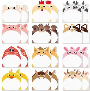 กระดาษโน้ตแบบมีกาวลายการ์ตูนแมว 12 ชิ้น แผ่นบันทึกข้อความแบบไม่มีเส้นบรรทัด ใช้ติดตู้เย็น ประตู คอมพิวเตอร์ - Product Image 4