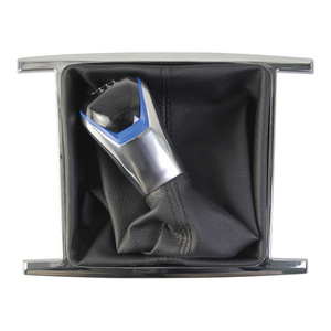 Couvercle de pommeau de levier de vitesse en cuir, pour Volkswagen, Transmission manuelle à 5 ou 6 vitesses, conception ergonomique, coutures rouges - Product Image 2