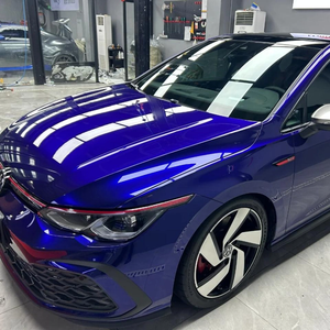 Pellicola per Wrapping Auto PET Metallizzata Blu Reale 1,52*16m Finitura Lucida a Specchio con Rilascio d'Aria per Veicoli di Lusso - Product Image 2