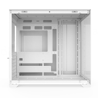 Boîtier d'ordinateur de jeu ATX Full Tower avec fenêtre en verre trempé, construction en acier, haute qualité, PC gamer standard ATX, alimentation 3 USB
