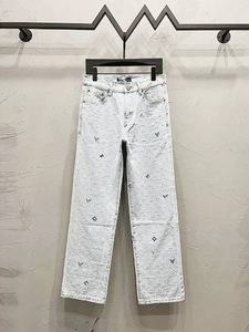 Jeans Monograma de Alta Calidad para Hombre y Mujer, Versión Correcta, Pantalones Vaqueros de Diseñador de Lujo, 25 Nuevas Llegadas, Pantalones Ajustados - Product Image 4