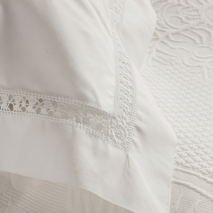 ชุดเครื่องนอนปักมือ, ผ้าปูที่นอนเย็บริมผ้า 100% ผ้าฝ้าย, ผ้าปูที่นอน 100% ผ้าลินิน ทำด้วยมือ - Product Image 1