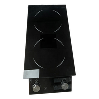 Placa de Cocina de Inducción, Placa de Cocina Eléctrica de 2 Hornillas, Placa de Vidrio