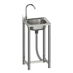 <span class=keywords><strong>Fregadero</strong></span> de Cocina Moderno de Acero Inoxidable de una Sola Tina Comercial <span class=keywords><strong>1</strong></span> Compartimento Lavabo de Esquina para Baño para Fábrica de Limpiadores - Product Image 2