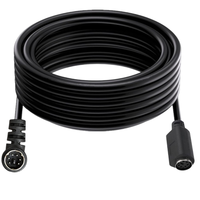 90-Grad-Winkel S-Video Mini-DIN 6-Pin Koaxialkabel mit PVC-Ummantelung, Stecker-Buchse, für Lautsprecher und Monitore