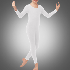 C2615 manica lunga per bambini danza unita all'ingrosso tute ginniche all'ingrosso - Product Image 5