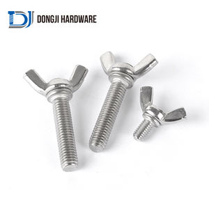 DongJi工場卸売グレードA2-70 A4-80 Din316ウィングチェアボルトM10ボルトステンレス鋼ウィングベッドボルトオーガーねじコンベア - Product Image 5