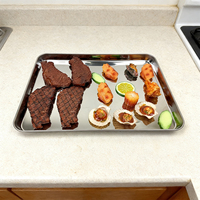 Plateau de cuisson rectangulaire en acier inoxydable pour barbecue extérieur, grand plateau de cuisson, poêle à griller, DaS Factory Direct
