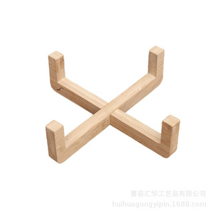 Simple <b>succulent</b> planter stand, office desk decoration, creative home flower <b>pot</b> rack, cross-border cat bowl bamboo and wood - Product Image 5