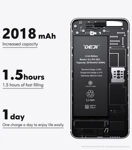 Baterai DEJI untuk iPhone se3 kapasitas tinggi 2018mah segar harga grosir baterai pengganti terbaik