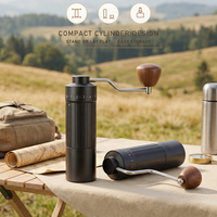 Moulin à café portable OEM ODM, cylindre compact, léger, pour voyage et camping, moulin manuel, logo personnalisé, vente en gros, directement de l'usine