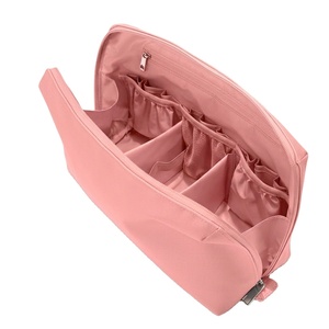 Grande trousse de toilette imperméable, sac à maquillage avec porte-pinceaux élastique, séparateurs personnalisés, <span class=keywords><strong>pochette</strong></span> transparente pour le voyage, rangement des produits de soin de la peau et des articles de toilette - Product Image 1