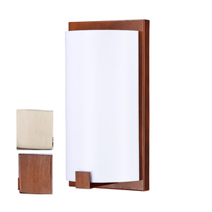 <span class=keywords><strong>Gu24</strong></span> ổ cắm bằng đồng tường sconce khách sạn chải Nickel kết thúc Tường Đèn ánh sáng với Frosted Acrylic Chụp đèn - Product Image 1