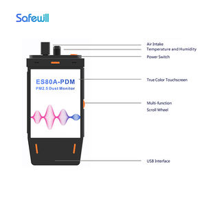 Moniteur de particules portatif Safewill ES80A-PDM PM2.5/PM10 Détection de l'humidité et de la température Moniteur de qualité de l'air - Product Image 5