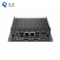 PC Industrial sin Ventilador de Amplio Rango de Temperatura, Pantalla Dual 4K HD DP, 8 USB, 2 COM, LAN Dual, 64GB, PC para Automatización Industrial