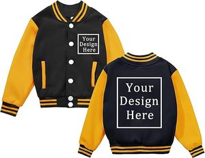 Chaqueta Bomber Personalizada con Logotipo, Estilo Universitario, para Invierno, Uniforme de Béisbol, para Equipos Escolares, Unisex, con Parches - Product Image 4