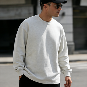 Sweat-shirts à col rond personnalisés avec impression de logo, unisexe, en coton molletonné, basiques, 7755, vêtements en gros OEM - Product Image 2