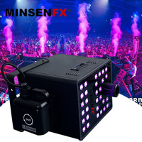 MINSENFX Canon à brouillard CO2 LED RGB DMX 4000W étanche 18M pour DJ, machine à fumée liquide pour soirées, clubs et événements