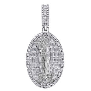 <span class=keywords><strong>Virgen</strong></span> De Guadalupe <span class=keywords><strong>Magdalena</strong></span> Diamante Colgante Platino Rhinestone Plata de Ley 925 Oro blanco <span class=keywords><strong>Virgen</strong></span> María Colgante - Product Image 2
