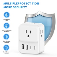 Adaptateur de Voyage Européen Haute Qualité avec Ports Type-C, Convertisseur d'Alimentation pour Ordinateur Portable et Téléphone Mobile, Sortie 17W, Protection Contre les Surcharges