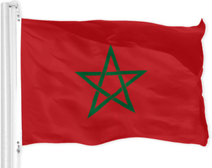 Estructura firme altamente pulida estrella roja y verde poliéster 3x5 bandera marroquí <span class=keywords><strong>de</strong></span> <span class=keywords><strong>Marruecos</strong></span> <span class=keywords><strong>para</strong></span> decoración <span class=keywords><strong>de</strong></span> fiesta - Product Image 2