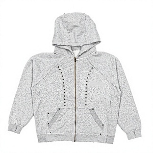 Sweat à capuche zippé intégral en polaire épaisse personnalisé pour homme – Écologique, respirant, anti-boulochage, service OEM - Product Image 1