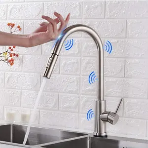 Pull Kitchen Faucet Aquacubic CUPC CE Certified Touch Sensor Smart Sense Kitchen Faucets With Pull Down Sprayer