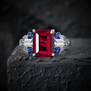 Joyería fina de moda de lujo personalizada, anillos de circón multicolor de plata 925 para mujer, regalo de banda de boda para el Día de la madre de San Valentín - Product Image 4