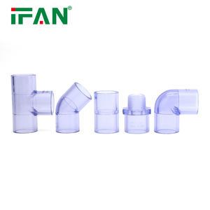 IFAN nhà máy bán buôn Vật liệu ống nước tùy chỉnh rõ ràng <span class=keywords><strong>PVC</strong></span> chất lượng cao nhựa tên của <span class=keywords><strong>PVC</strong></span> <span class=keywords><strong>cpvc</strong></span> uPVC danh sách các phụ kiện đường ống <span class=keywords><strong>PVC</strong></span> - Product Image 4